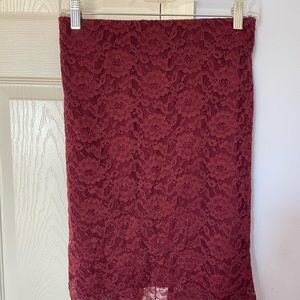 Lace pencil skirt